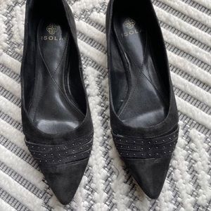Isola Suede Pointed Flat Shoes